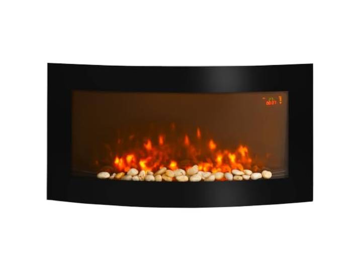 HOMCOM Elektrokamin mit Heizung 7 Flammenfarben 1000/2000 W 89,2 cm Schwarz