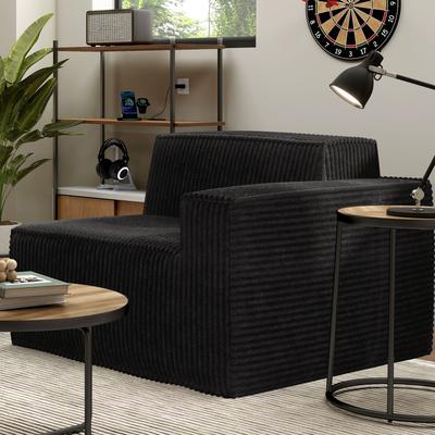 Furniture of America Navir Modern Chenille Foam Modular Compressed Sofa Chair