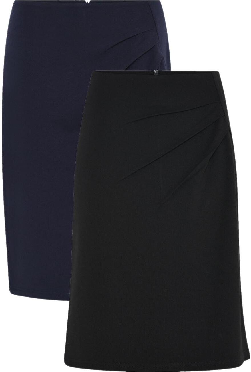 Cc55 51470 Rome Women´s Skirt Knee Length With Pleats Dame Black Xs