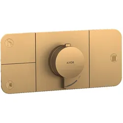 hansgrohe AXOR One Thermostatmodul Unterputzmodell für 3 Verbraucher, 45713950, Farbe: Brushed Brass