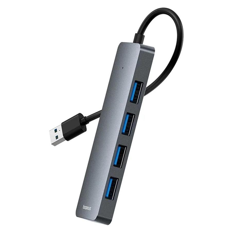 Baseus 4in1 Hub UltraJoy Lite USB-A to USB 3.0 15cm (grey) (USB-A, 4 Ports) (B0005280B811-00)