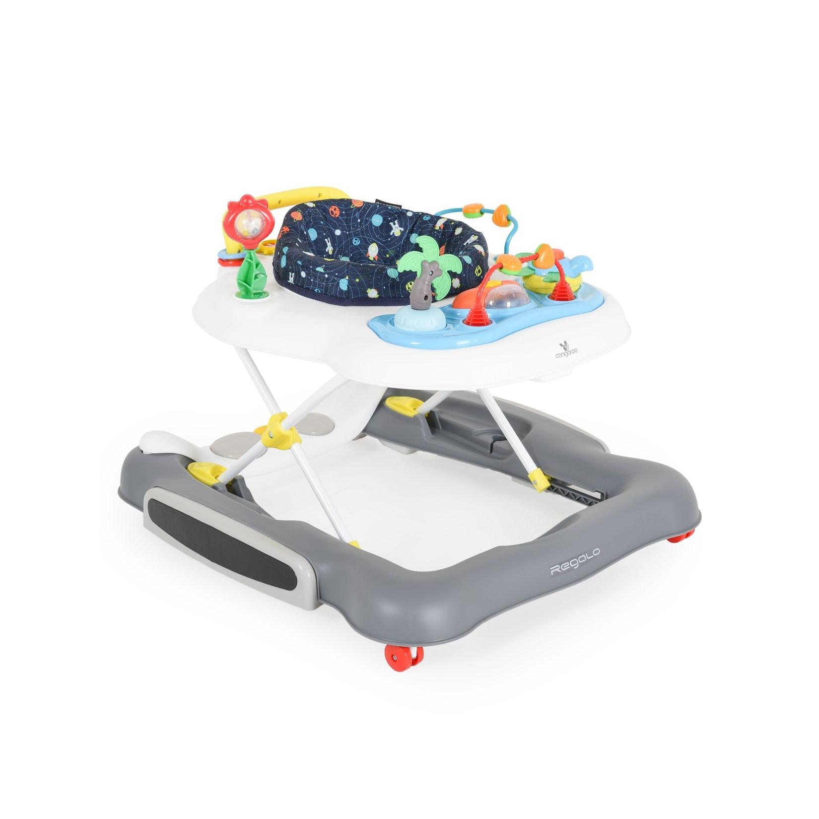 Cangagroo Lauflernhilfe Regalo 4 in 1 Wippe Hopser, Spielcenter, Musik, klappbar blau