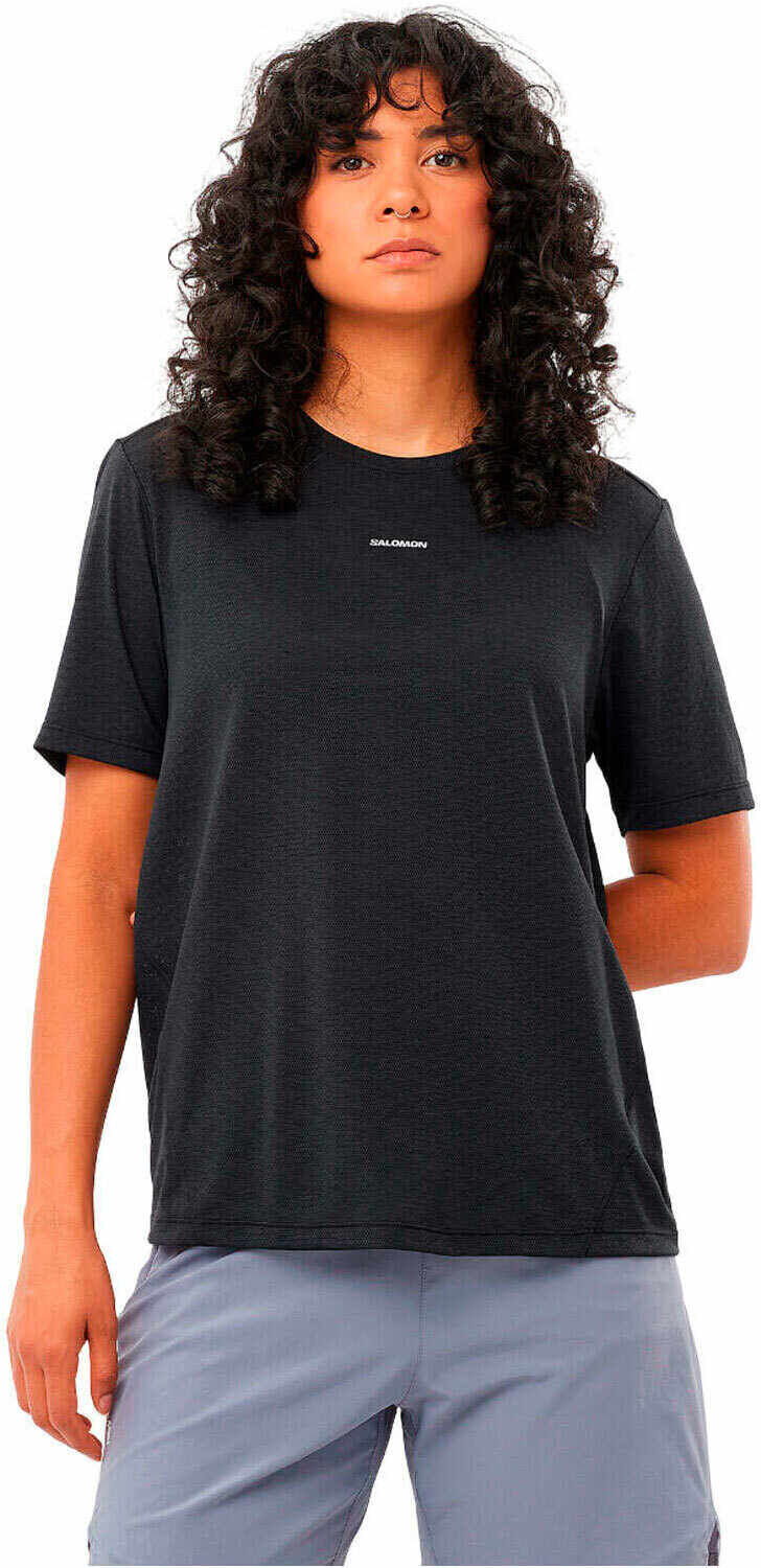 Salomon shkout core camiseta entrenamiento manga corta mujer Negro