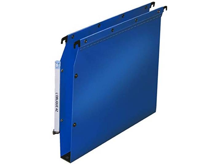 Elba Ultimate PP Lot de 10 Dossiers Suspendus en Polypro Opaque pour Armoire Fond 30mm Bleu