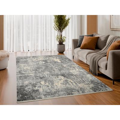 Teppich OCI DIE TEPPICHMARKE "BESTSELLER BOUND", grau (grau, beige, hellgrau), B:120cm H:8mm L:180cm, Obermaterial: 70% Viskose, 30% Polyacryl, Teppiche, Teppich, hochwertige dichte Qualität, feine Fransen, Wohnzimmer