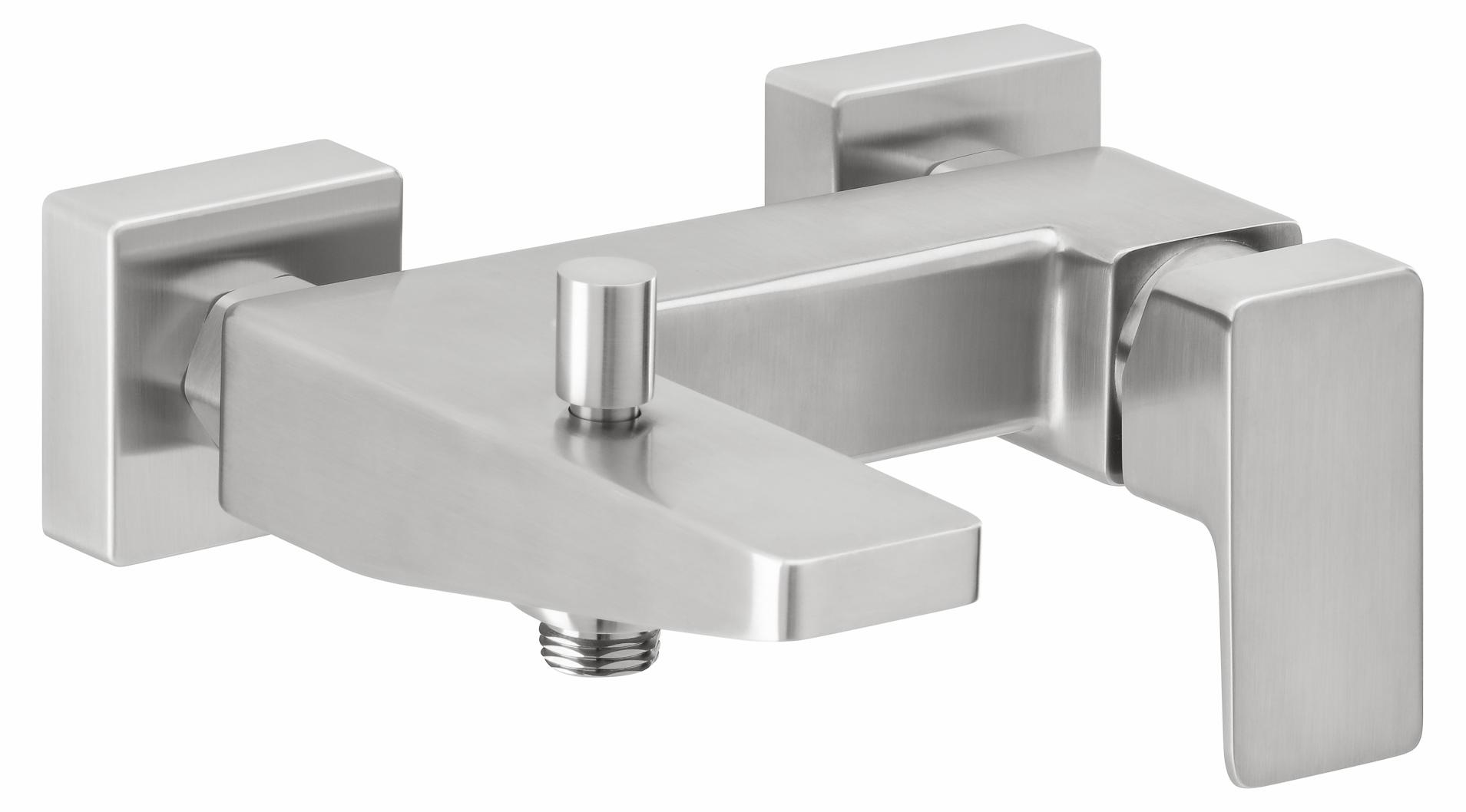 Herzbach CEO iX-finish Wannenbatterie Aufputz Edelstahlfinish