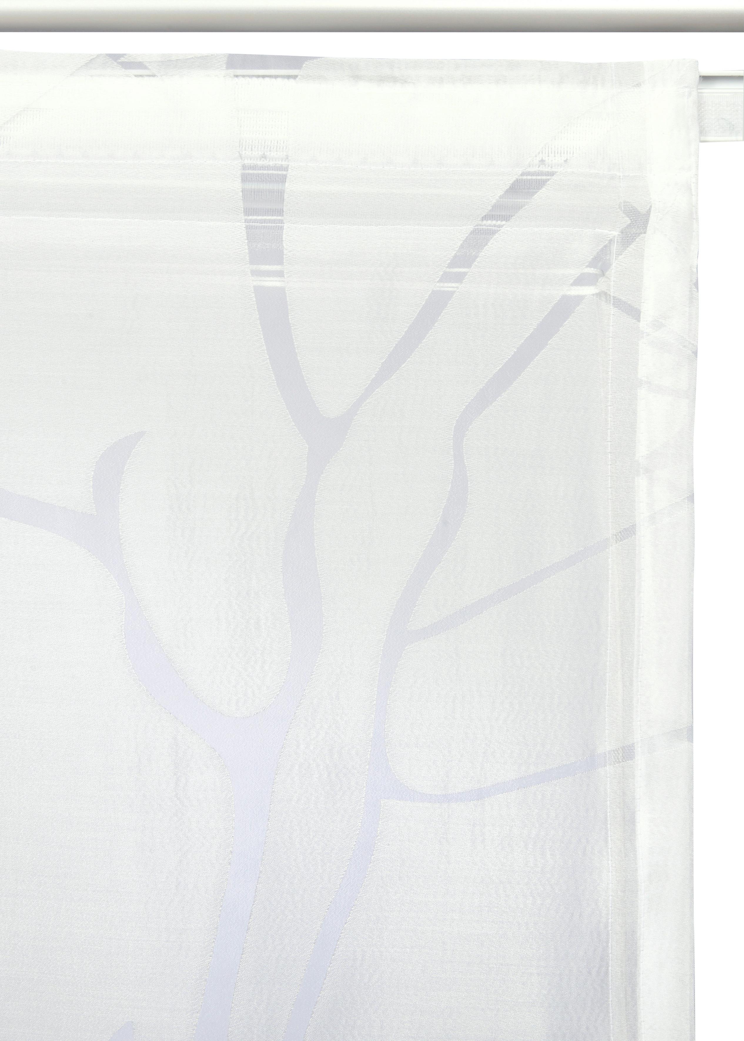 Raffrollo GOODPRODUCT "Anna" Gr. 2, weiss (weiß), B:60cm H:130cm, Ausbrenner, Obermaterial: 70% Viskose, 30% Polyester, Raffrollos, Raffrollo, Halbtransparent, Ausbrenner, Viskose weiß 130cm, Klettband, 60cm