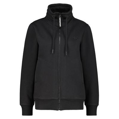Sweatjacke ALIFE & KICKIN "Damen LisbethAK A Sweatjacke, Jacke", Damen, Gr. S, schwarz, 60% Baumwolle, 40% Polyester, Sweatjacken Sweatjacke, kurze Zip-Jacke mit Stehkragen und Kordelzug im Streetwear-Look