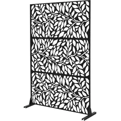 METALL-SICHTSCHUTZ Firenze 120x180 cm Schwarz aus Stahl