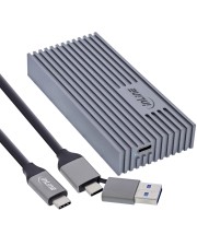 InLine USB4-Gehäuse USB-C zu M.2 NVMe SSD 40Gb/s Aluminium Maximale Datenrate von bis 40 Gb/s: Unterstützt USB4 für ultraschnelle Übertragungen großer Datenmengen in professionellen Umgebungen. Volle Kompatibilität Thunderbolt 3/4: Ideal professionelle IT (00031J)