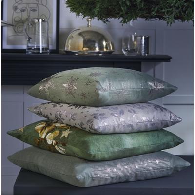 Dekokissen APELT "3625" Gr. 1, grau (silberfarben, taupe, gemustert), B:40cm L:40cm, Polyester, Viskose, Dekokissen_Sitzkissen_Kissenhüllen, in Jacquard-Technik, Kissenhülle ohne Füllung, 1 Stück