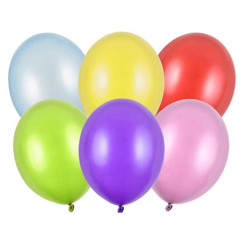 Partydeco Strong Balloons 30cm, Metallic Mix (1 pkt / 50 pc.) (50x) (SB14M-000-50)