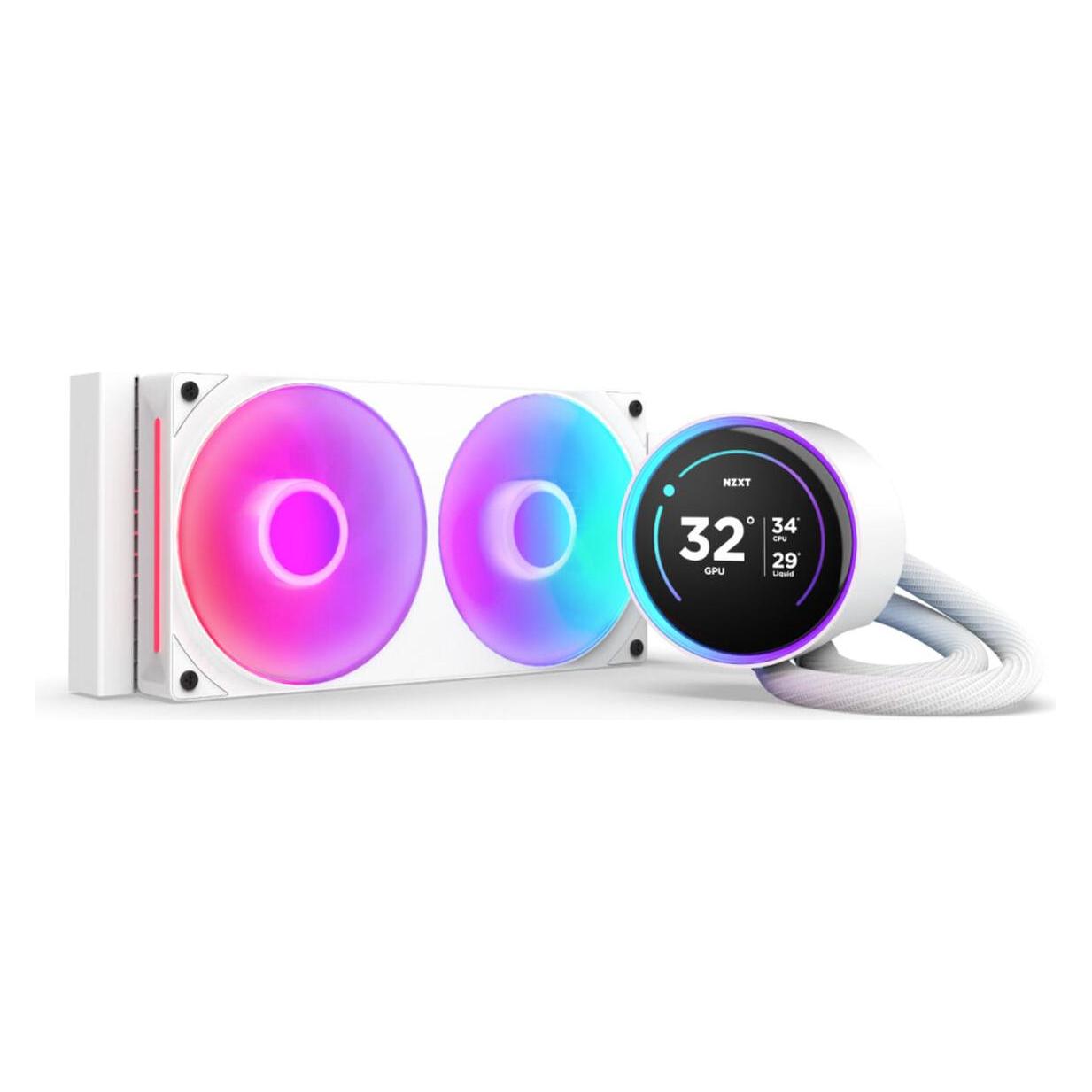 NZXT KRAKEN Elite V2 240 RGB Wak Display White RL-KR24E-W2 (RL-KR24E-W2)