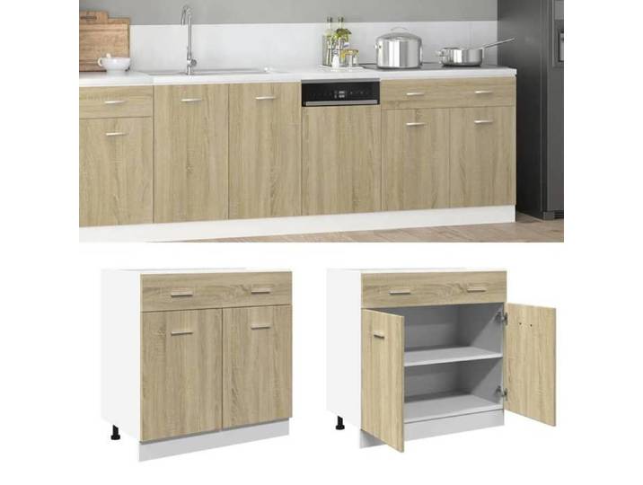 Luxueux Best* Meuble bas/ Armoire de plancher tiroir -  Lyon  - Chêne sonoma 80x46x81 5 cm Juin34016084