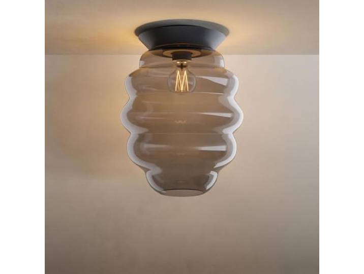 s.luce Echos Glas-Deckenleuchte E27, Farbe:Rauch, Größe:Ø 25cm