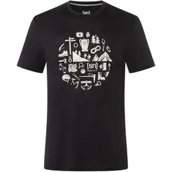 Super Natural, Herren, Funktionsshirt, Herren T-Shirt Well Equipped Tee Kurzarm Schwarz (XXL), Schwarz