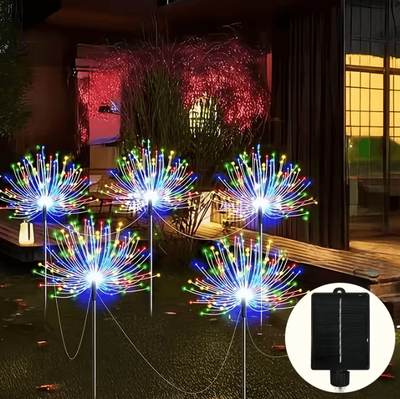 Inspire Curations 6 Pack Solar Garden Lights 8 Mode IP65 Outdoor Landscape Lights color 6groundingx60 360led