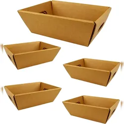 5x Leere Kartonschachtel ohne Deckel 34X23X11cm - Geschenkbox für Weihnachten, Ostern, Vatertag, Muttertag, für Firmenkörbe