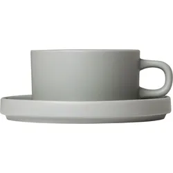 Pilar Tasse 170 ml mirage grey mit Untersetzer 2 St.
