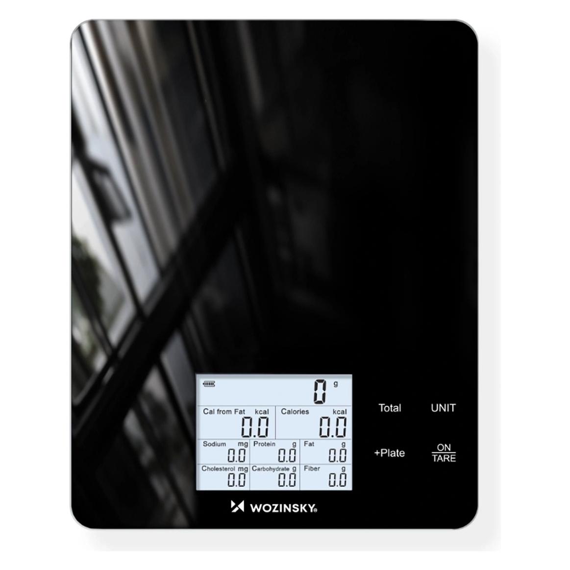 Wozinsky WIK-10 Intelligente Küchenwaage mit Digitalanzeige und Bluetooth-App - Schwarz (5907769384424)