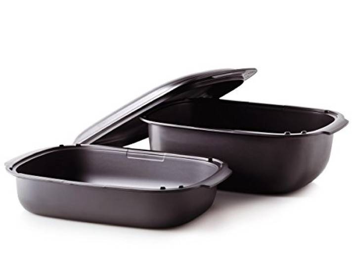 Tupperware Ultrapro Bräter Kasserolle (3,5L+2L, Schwartz)