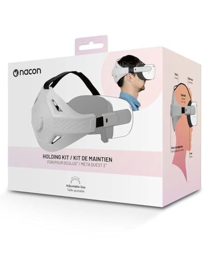 Nacon Quest 2 Head Mount Beugel voor Oculus Meta Quest 2 Zwart Wit