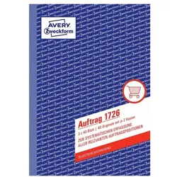 Avery Zweckform Formularbuch »Auftrag« A5 - 3-fach gelb, 14.8x21 cm