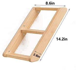 Uplift Essentials Moon Shaped Cat Wall Shelf And Climbing Steps Set ladder