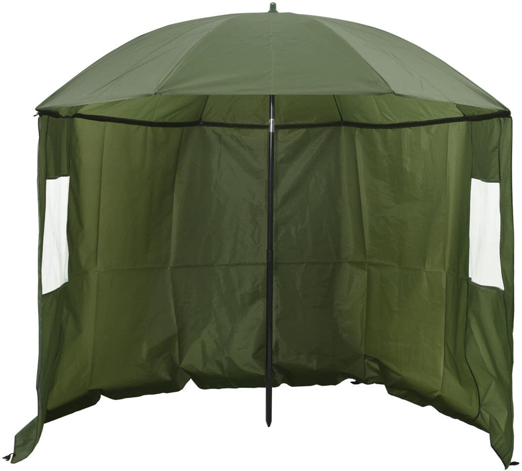 vidaXL Fishing Umbrella Brolly Shelter Tent Brolly Protection Fishing Shelter Yellow Army