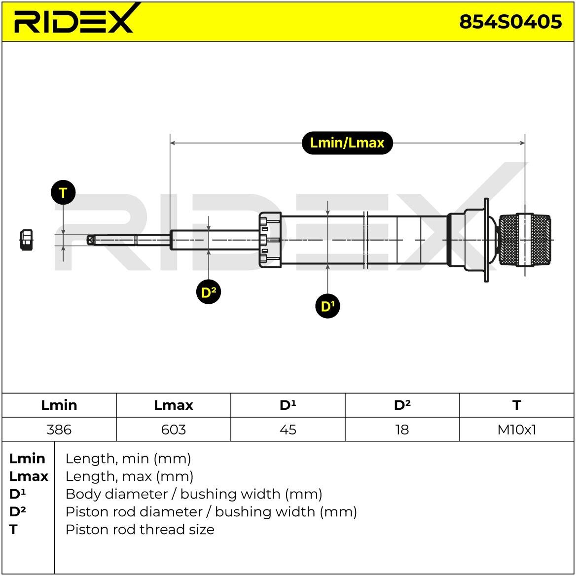 RIDEX 854S0405 Shock absorber