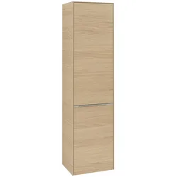 Villeroy & Boch Subway 3.0 Hochschrank, Nordic Oak, 450x1710x346 mm, 1 Tür, 1 Wäscheklappe mit Korb, SoftClosing, Wandmontage