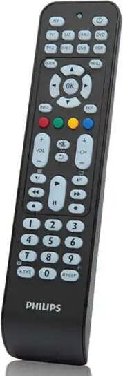 Philips SRP2018/10 Universele Afstandsbediening voor DVD, Blu-ray, DVR, Satellietontvanger, TV en Videorecorder, Zwart