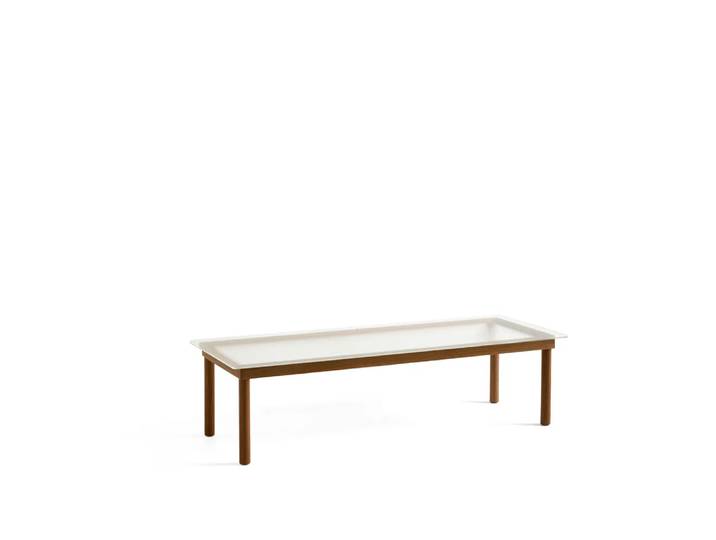 HAY Kofi Couchtisch Walnut-ribbed glass, 50 cm