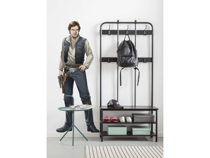 Komar STAR WARS selbstklebende und konturgeschnittene Vlies Fototapete Star Wars XXL Han Solo - Größe: 127 x 196 cm - Wandtattoo, Kinderzimmer, Lebensgross