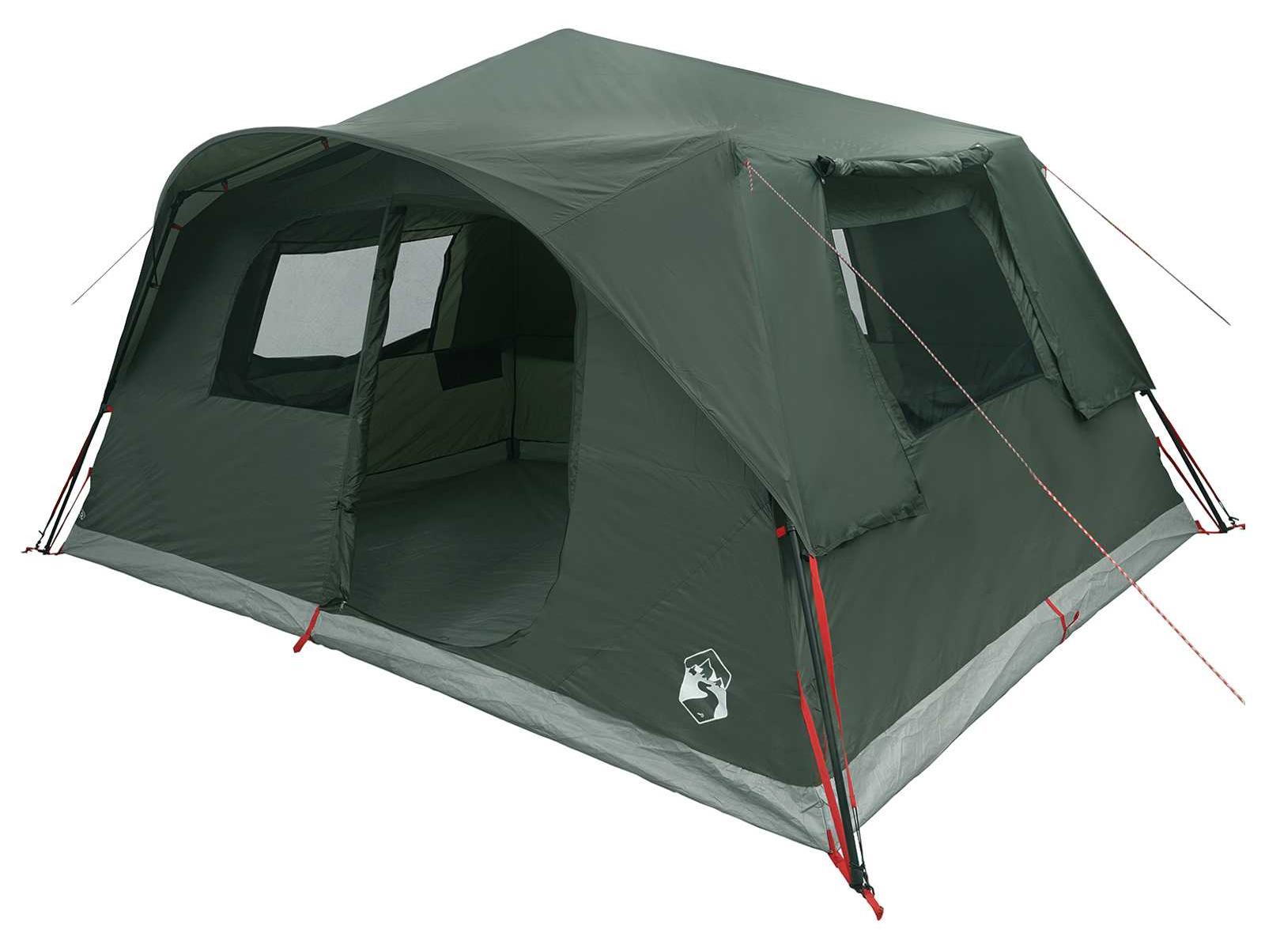 Sofort Zelt 10 Personen Olivegrün Polyester und Stahl