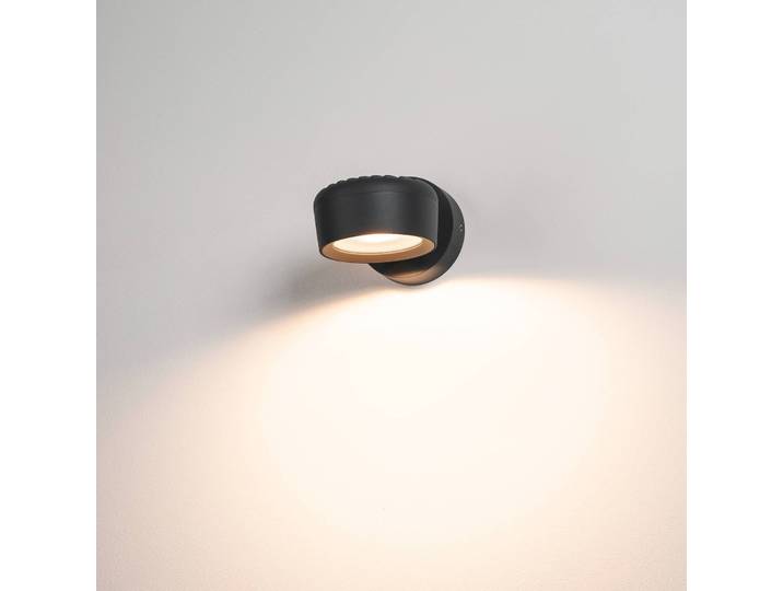 SLV Außenwandleuchte Eskina, dimmbar, schwarz, Aluminium, Modern