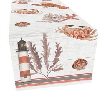 Laural Home "Seafood Shack Table Runner 13 x 90 - 13"" x 90"""