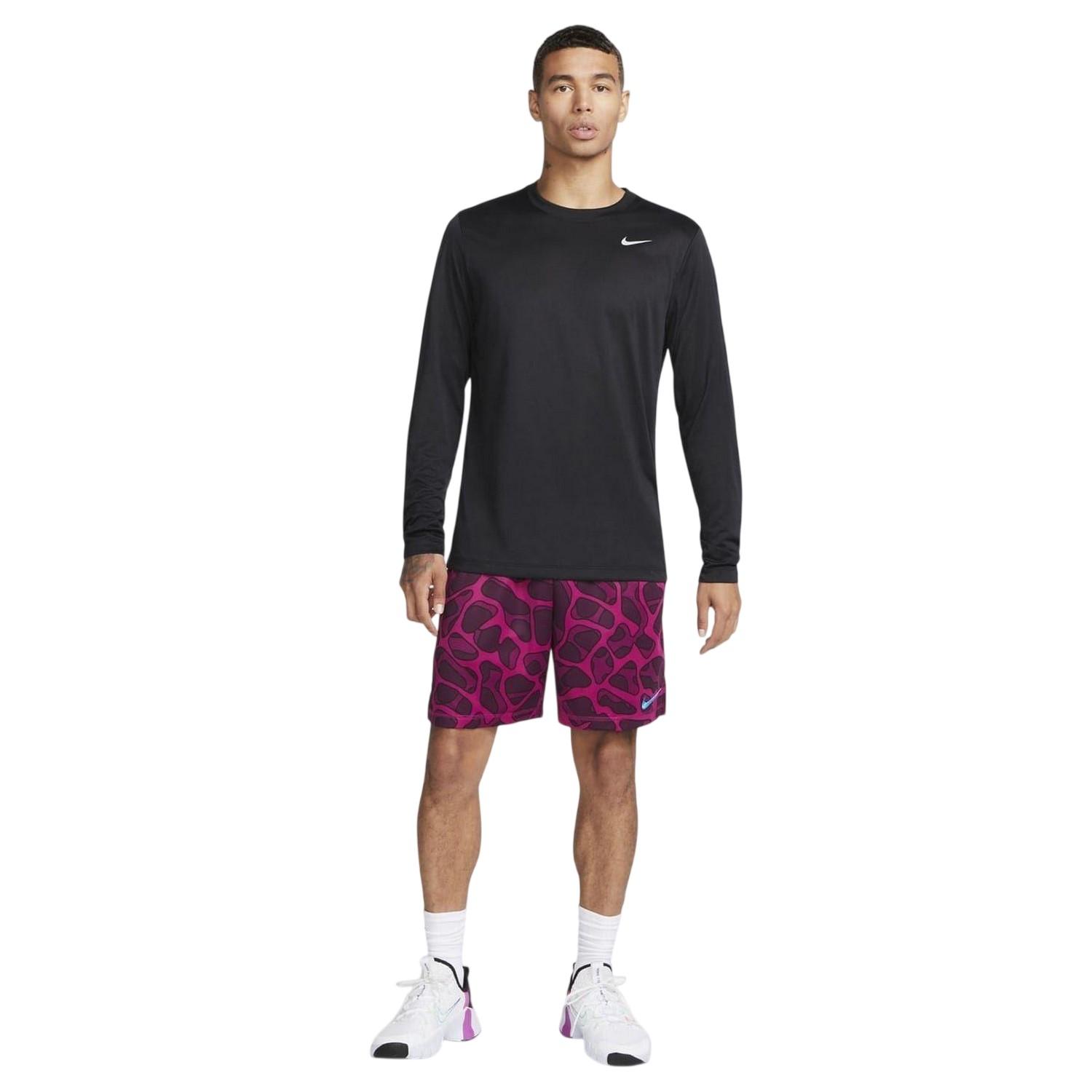 Nike - "Legend" T-Shirt für Herren, Regulär, Langärmlig (Schwarz/Silber)