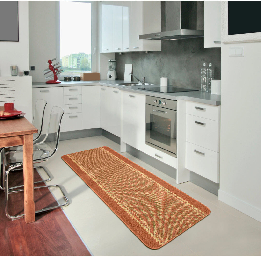 Lark Manor Draco Kitchen Mat Orange Rectangle 133 x 190cm