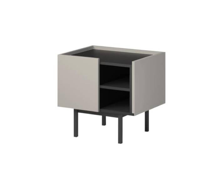 Nachtschrank links Noel 50 Kaschmir/Schwarz