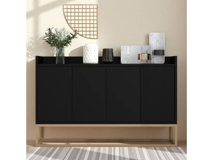 Buffet bahut Buffet moderne Buffet 4 portes Buffet de cuisine 120x30x80 cm Meuble de rangement pour salon cuisine et chambre