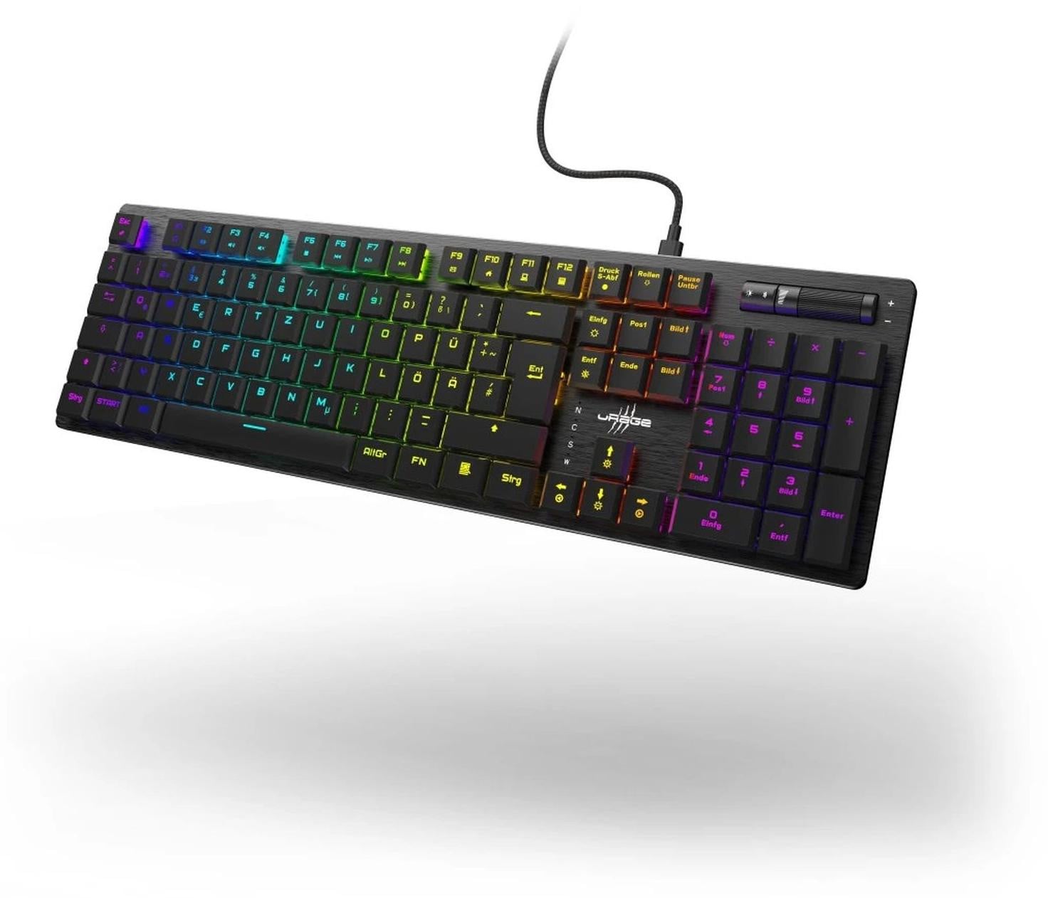 uRage Exodus 910 Gaming-toetsenbord, low profile, QWERTZ (Duits), zwart