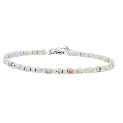 Armband ADELIA´S "Armband aus Edelstahl mit Aventurin 18,5+3 cm", bunt (silber), Armbänder, Damen, 22cm, Edelstahl, Armband, Ein kleines Geschenk mit großer Wirkung