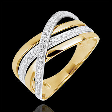 Edenly Ring Saturn Quadri - Gelbgold - 9 Karat