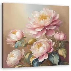 WANDBILD blumen pfingstrose vintage