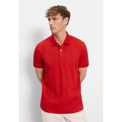 Poloshirt OLYMP "OLYMP Casual Wirk, Polo", Herren, Gr. M, rot, 100% Baumwolle, Shirts