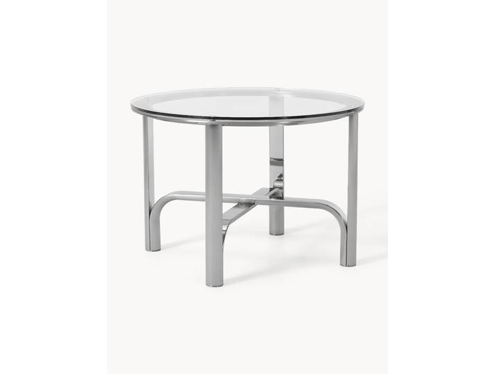 Table ronde avec plateau en verre Neil, tailles variées