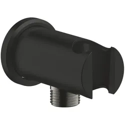 Grohe, Duschgleitstange + Brausehalter, Rainshower Brauseanschlussbogen mit Halter Mattschwarz