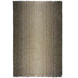 Teppich Flachgewebe WEAVER Ombre Verlauf Jute 160x230 cm Grau modern minimalistisch natürlich handgewebt Naturfaserteppich | Kadima Design