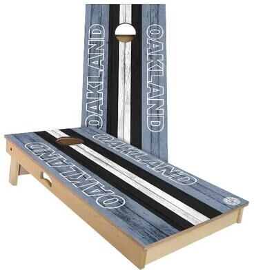 Skip's Garage Oakland Football Outdoor Cornhole Board Set